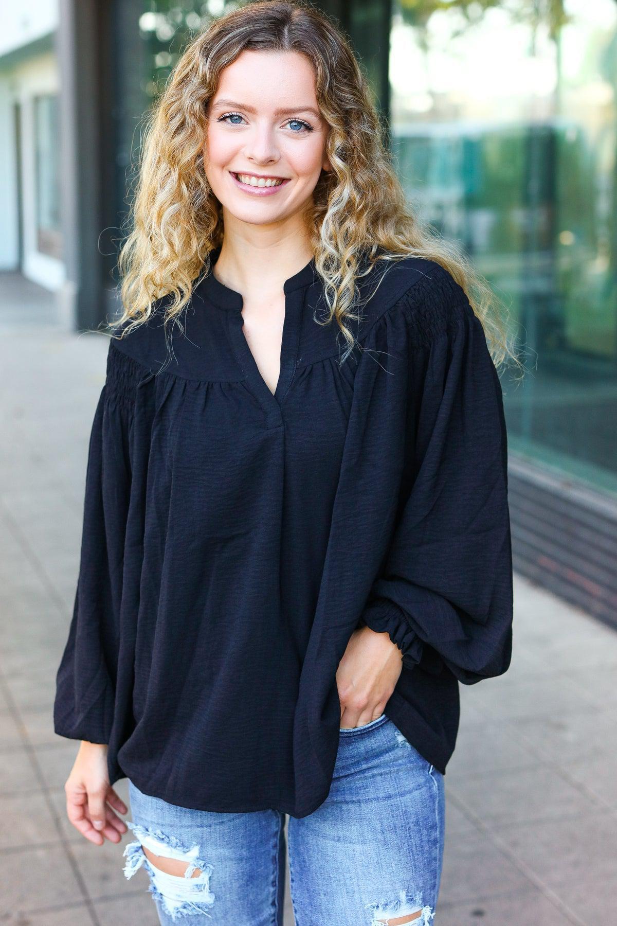 Boho Long Sleeve Top-Evelyns Fashion