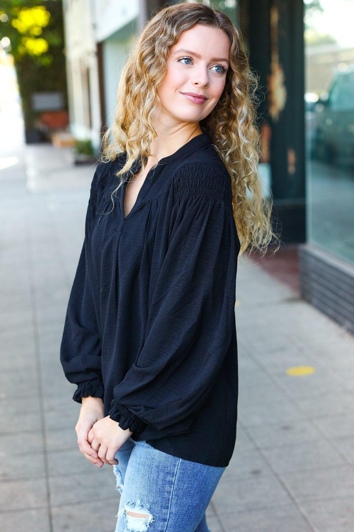 Boho Long Sleeve Top-Evelyns Fashion