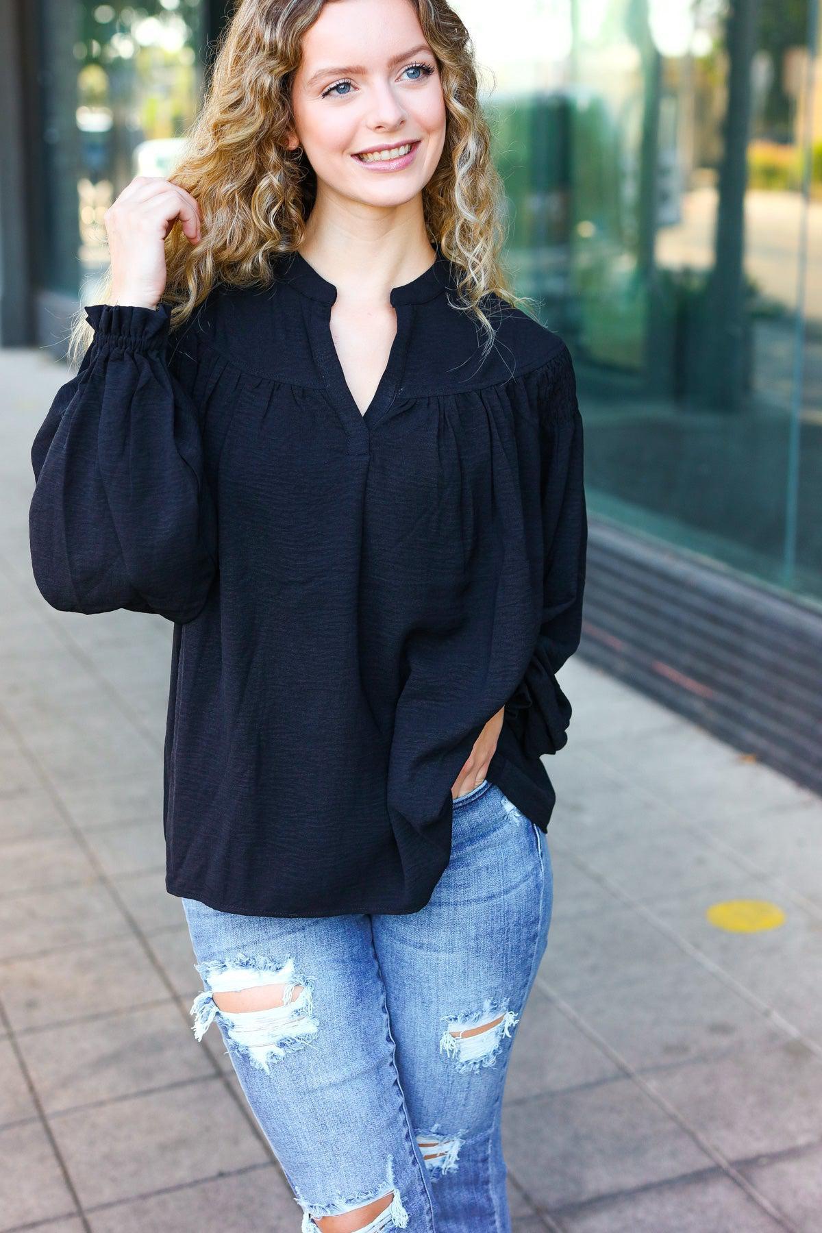 Boho Long Sleeve Top-Evelyns Fashion