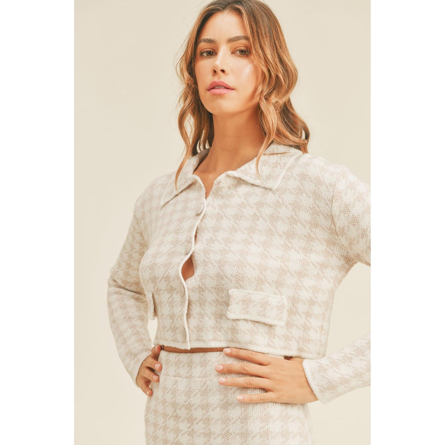 Cardigan and Mini Skirt Set-Evelyns Fashion