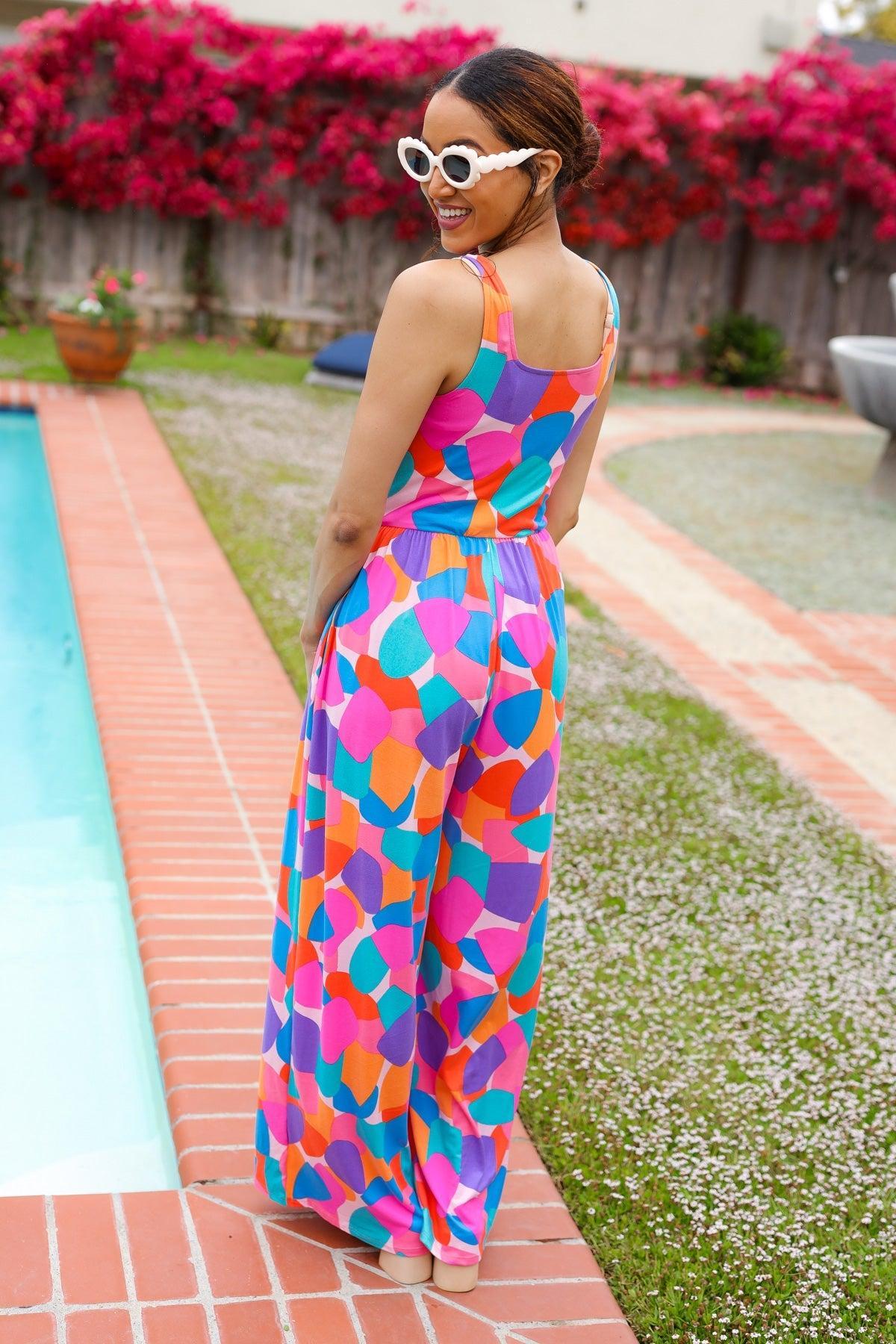 Floral Wide Leg Jumpsuit – Feminine, Flowing & Effortless Chic-Evelyns Fashion