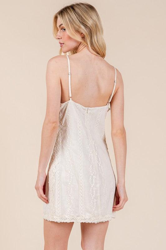 Adjustable Strap Mini Cami Dress-Dress-Evelyns Fashion