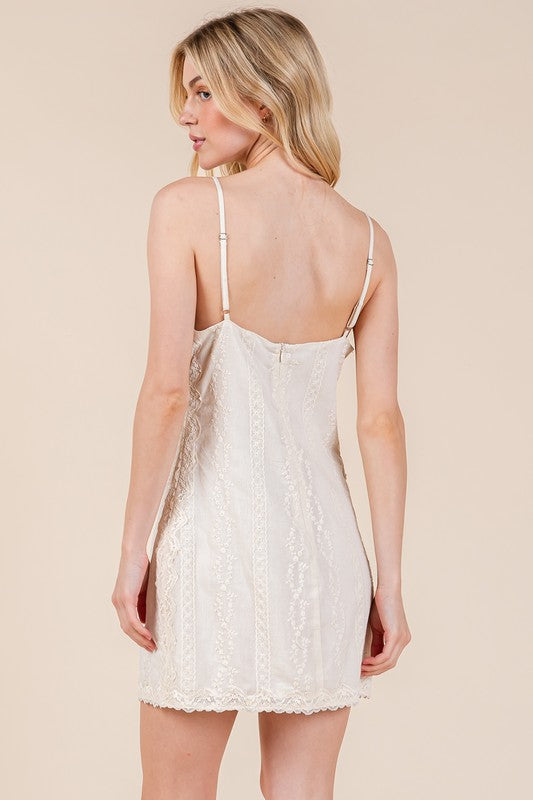 Adjustable Strap Mini Cami Dress-Dress-Evelyns Fashion