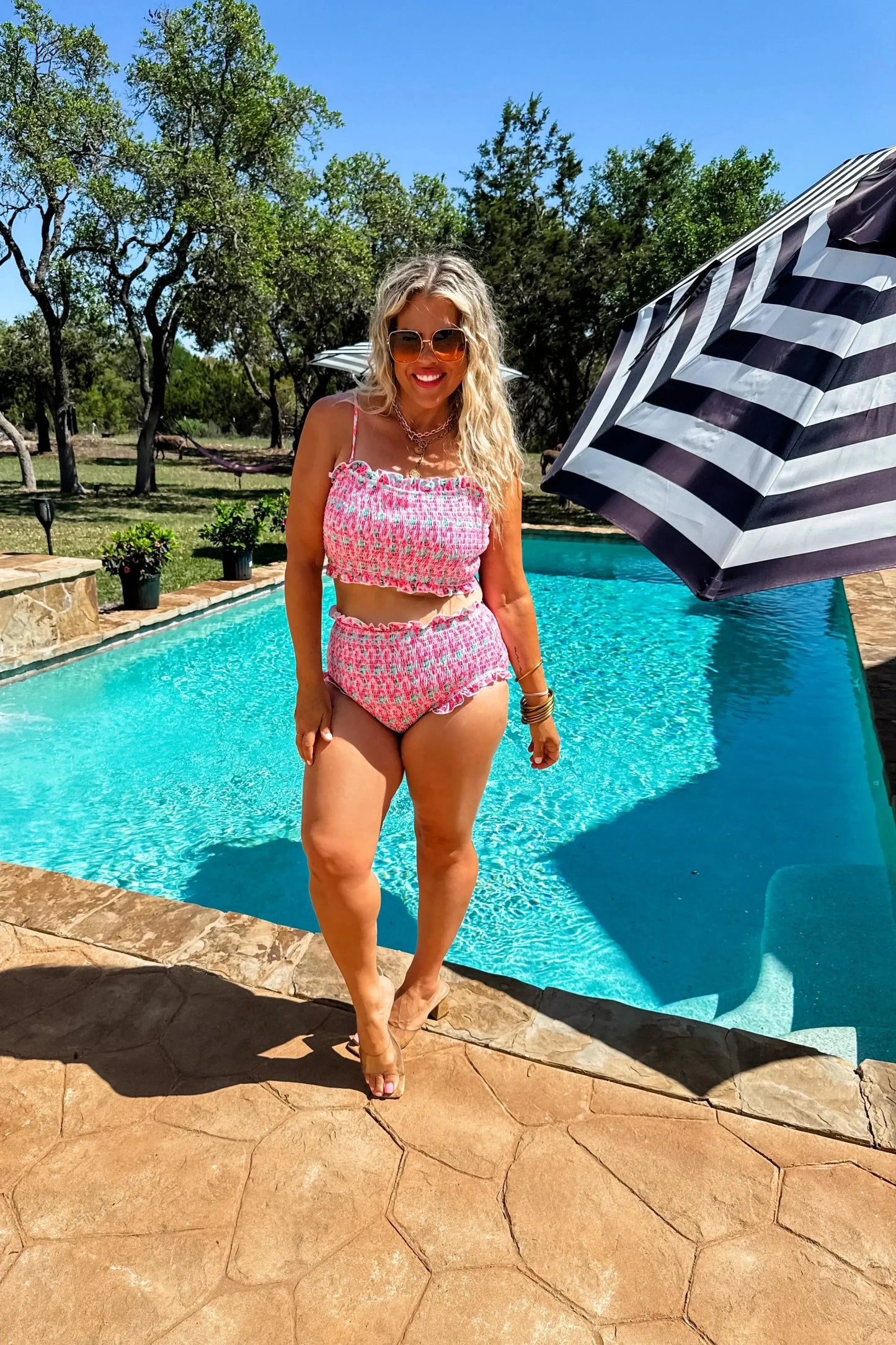 Amalfi Blooms Swim Set – Floral, Flattering & Island-Ready-Swimwear-Evelyns Fashion
