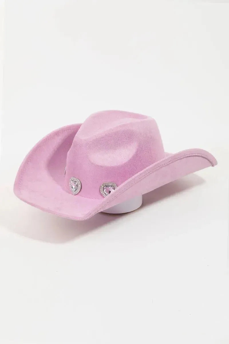 Bold Western Glam: Rhinestone Cowboy Hat-Womens Hats-Evelyns Fashion