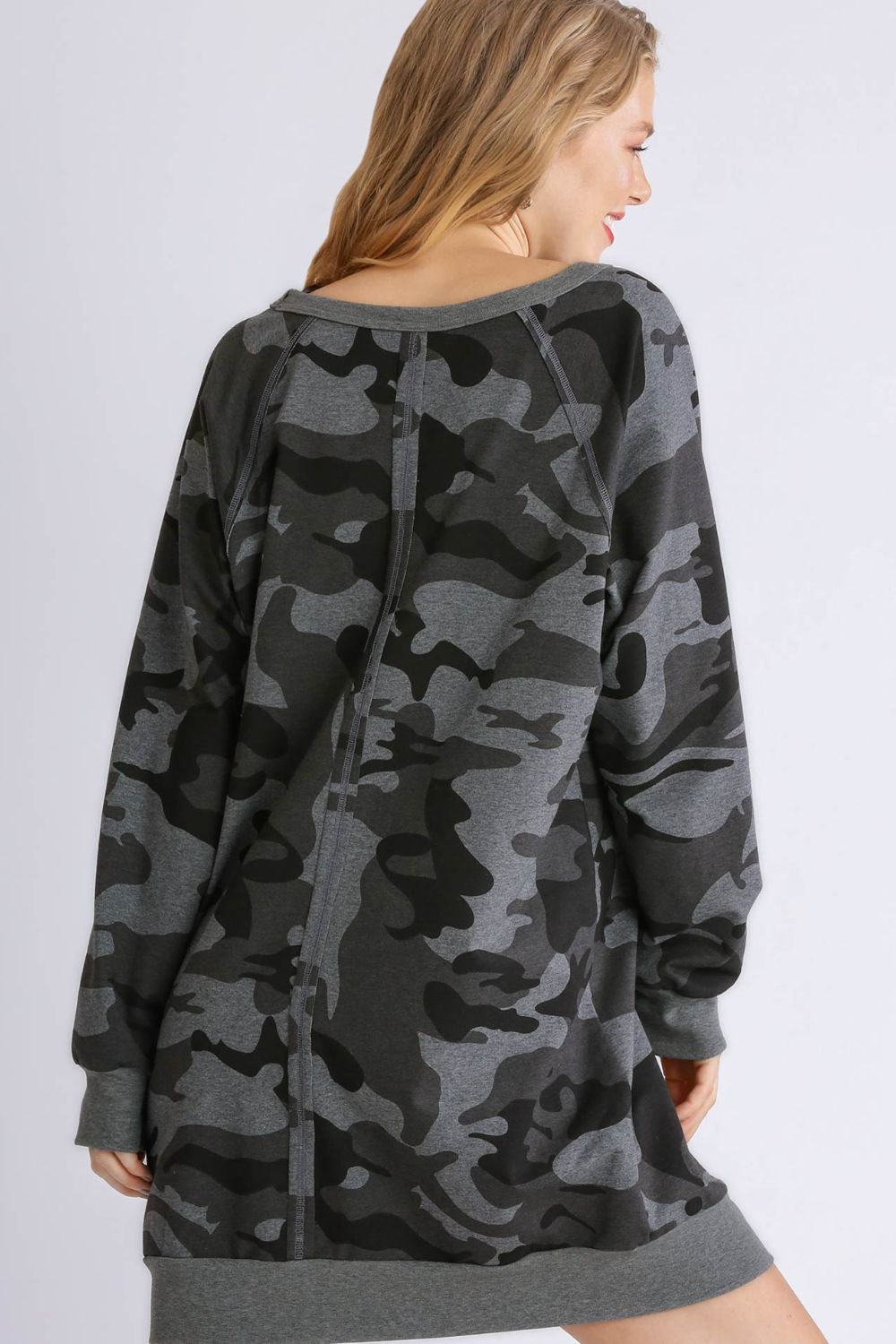 Camo Mini Dress-Dress-Evelyns Fashion