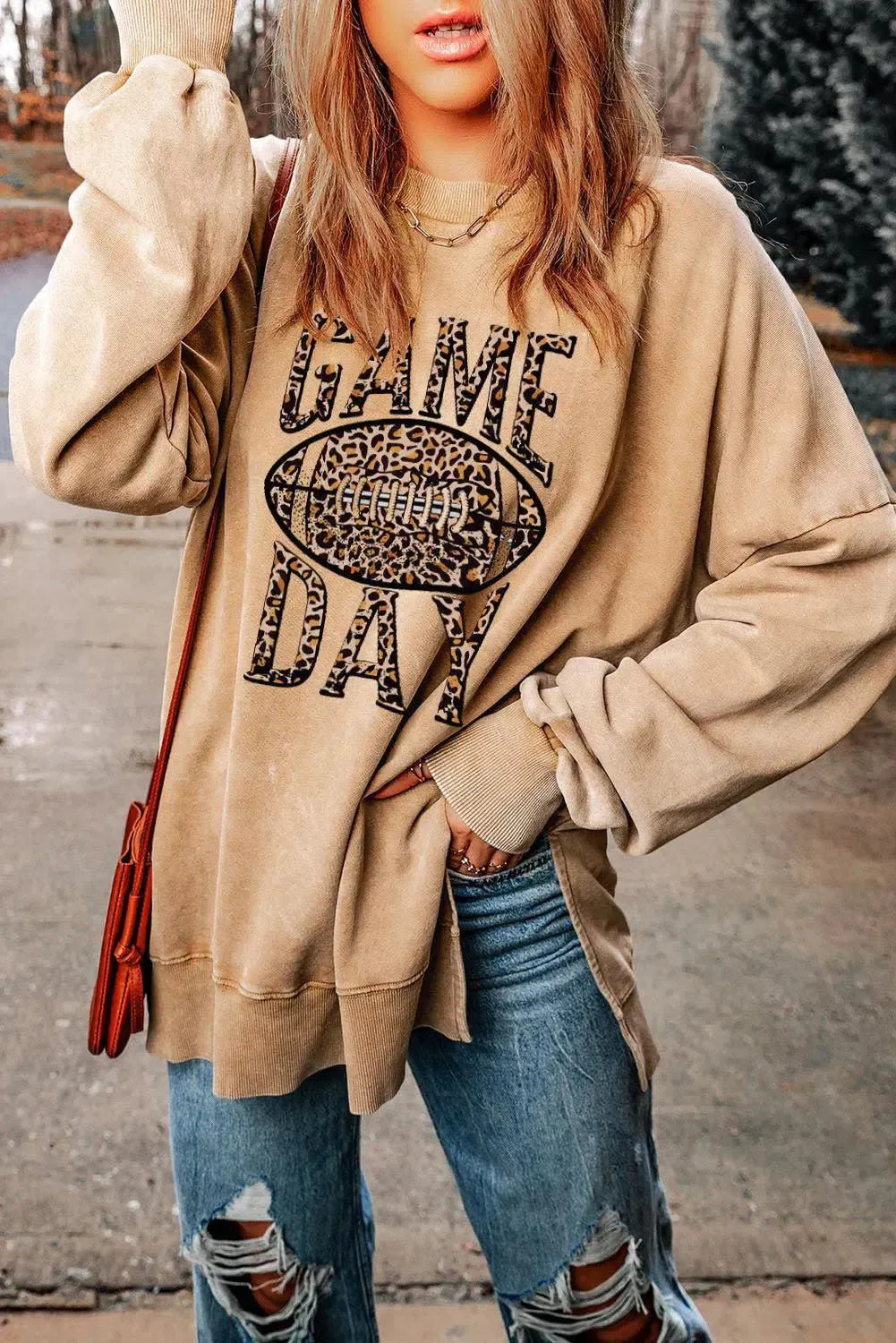 Cheer in Comfort: GAME DAY Graphic Sweatshirt-Sweat Shirts and Hoodies-Evelyns Fashion