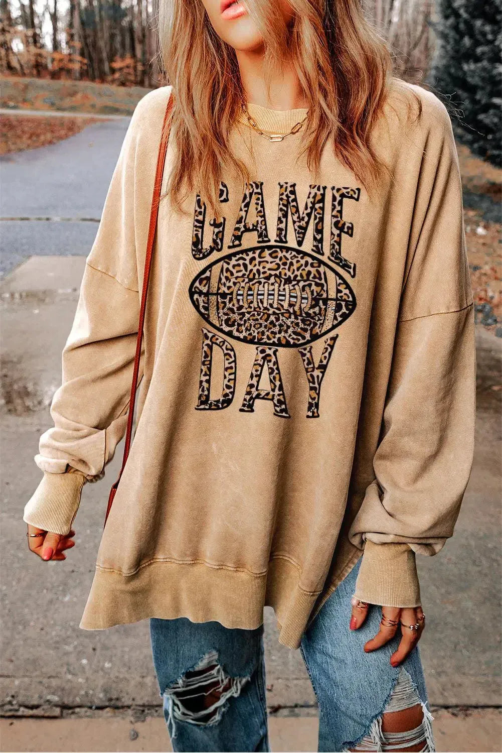 Cheer in Comfort: GAME DAY Graphic Sweatshirt-Sweat Shirts and Hoodies-Evelyns Fashion