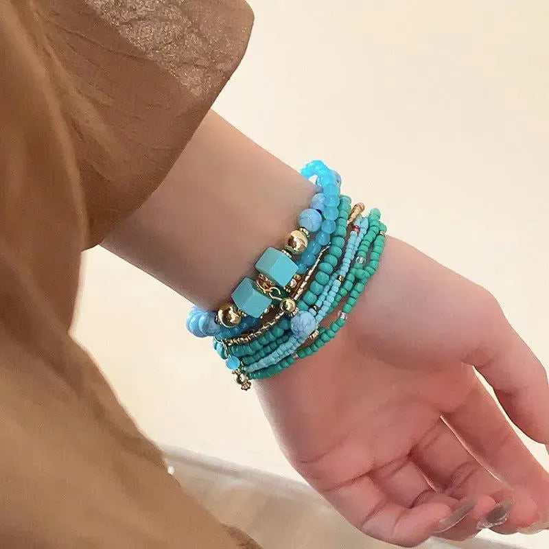 Chic Simplicity: Resin Rice Bead Bracelet-jewelry-Evelyns Fashion
