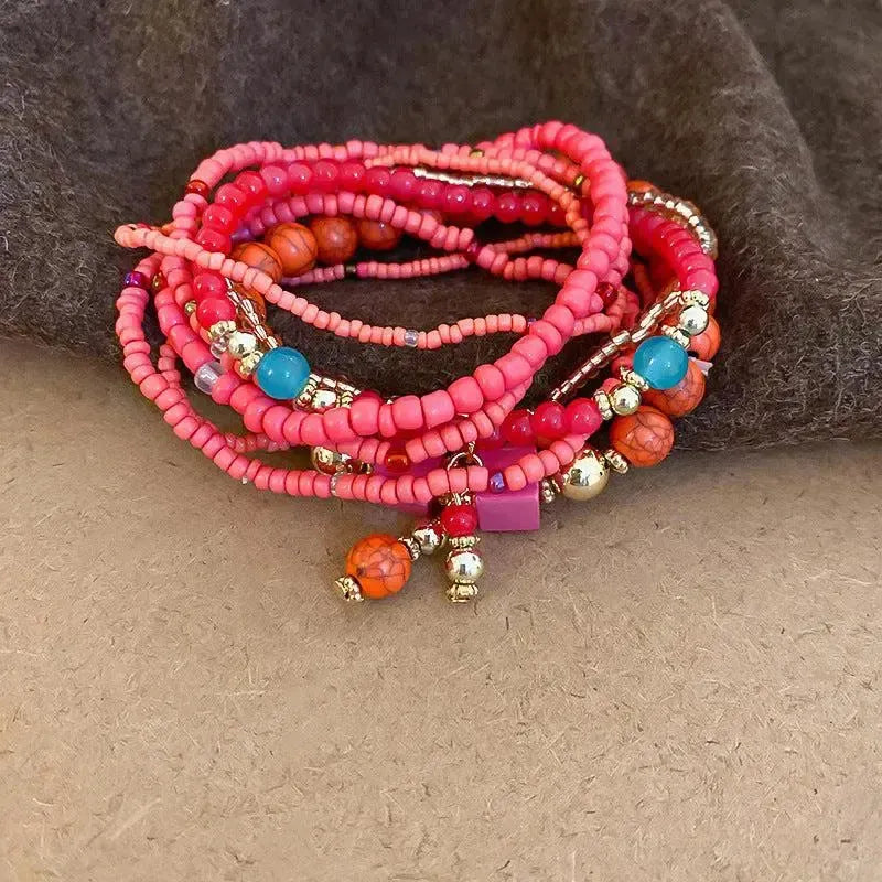 Chic Simplicity: Resin Rice Bead Bracelet-jewelry-Evelyns Fashion