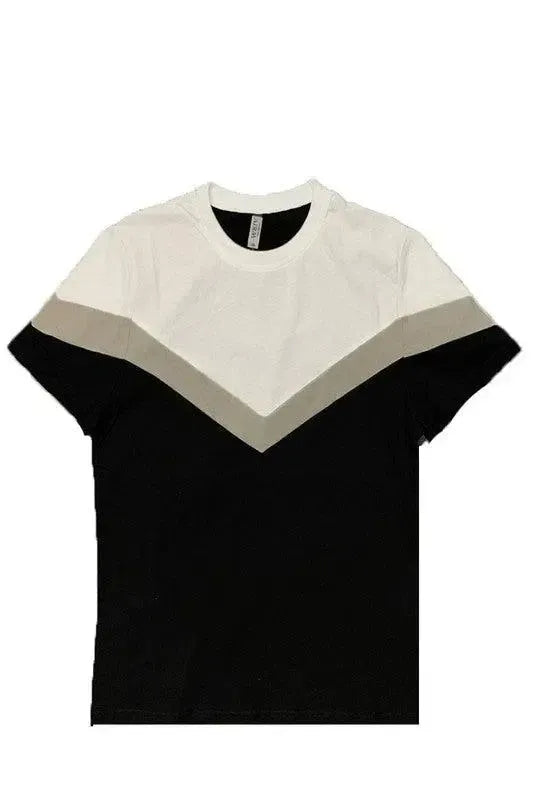 COLOR BLOCK TSHIRT-Mens-Evelyns Fashion