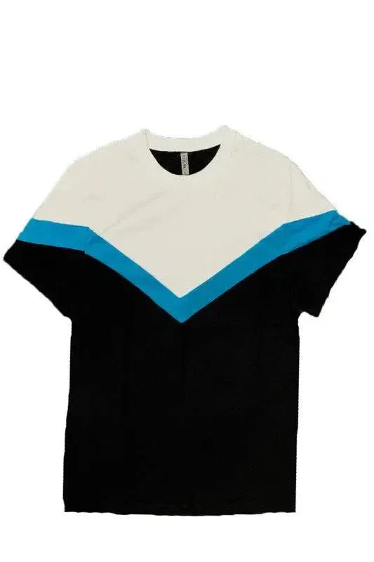 COLOR BLOCK TSHIRT-Mens-Evelyns Fashion