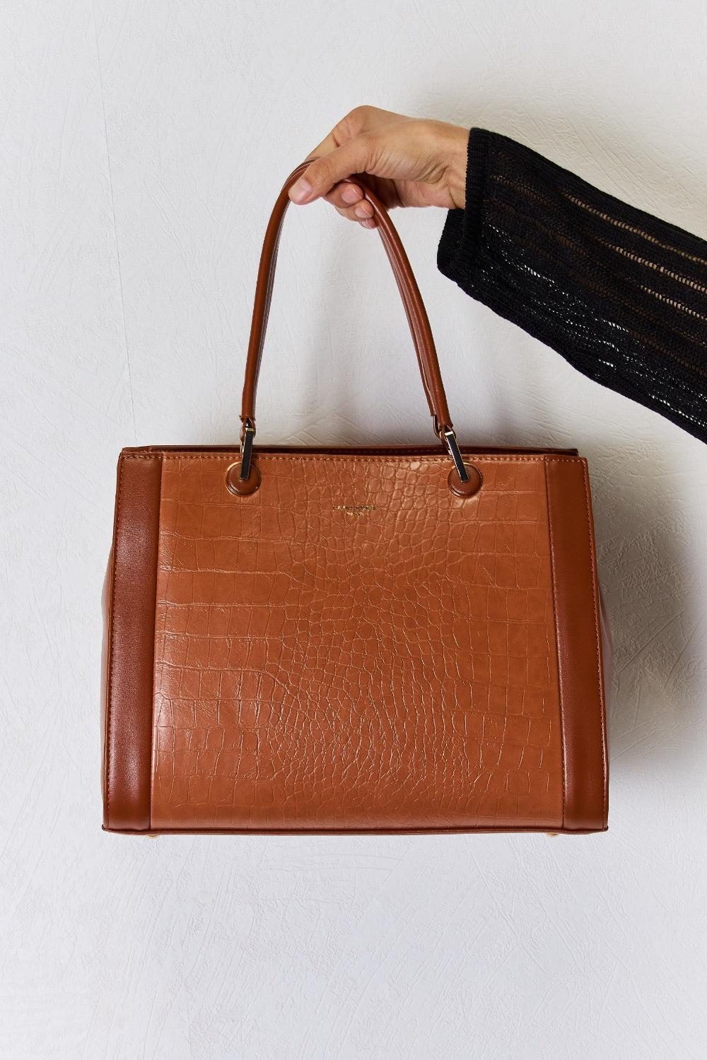 David Jones Leather Handbag-handbags-Evelyns Fashion