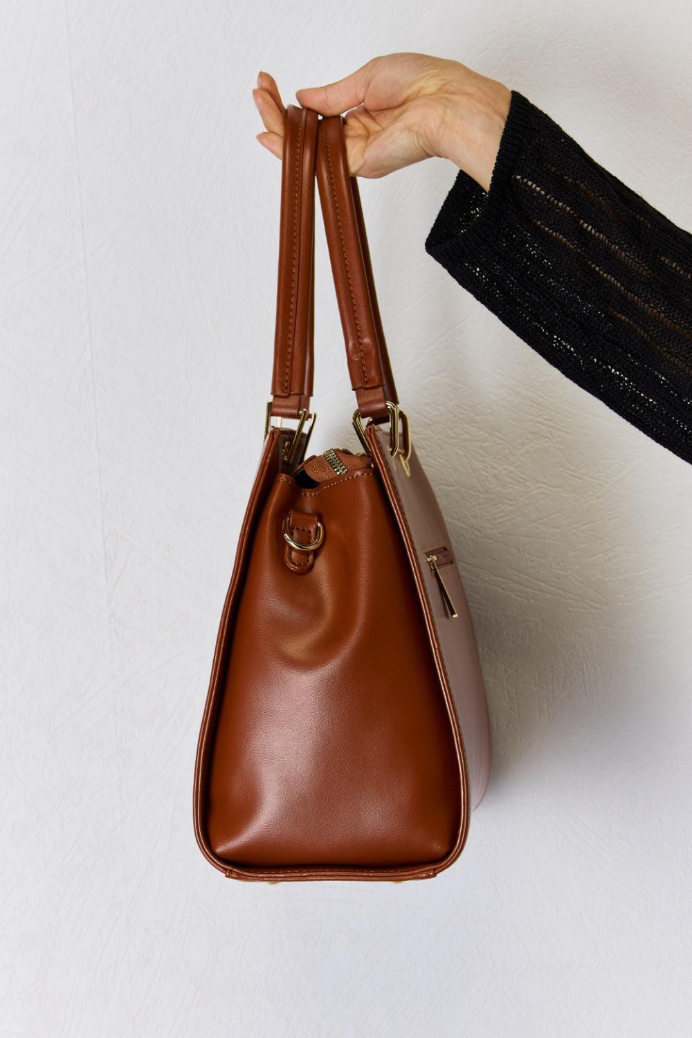 David Jones Leather Handbag-handbags-Evelyns Fashion