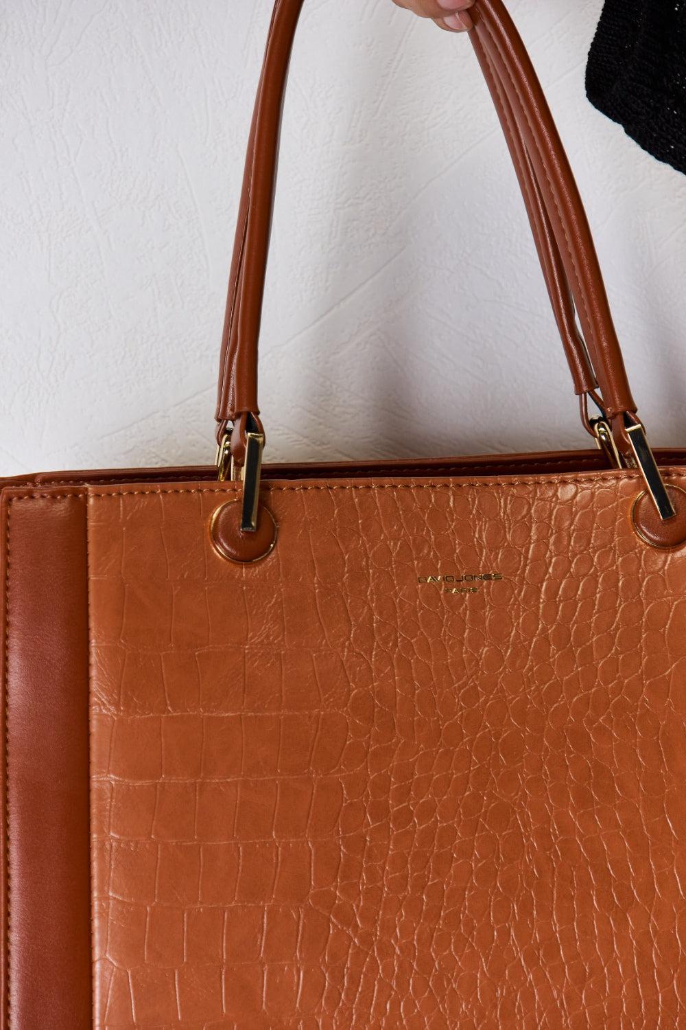 David Jones Leather Handbag-handbags-Evelyns Fashion