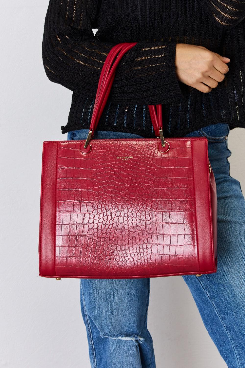 David Jones Leather Handbag-handbags-Evelyns Fashion