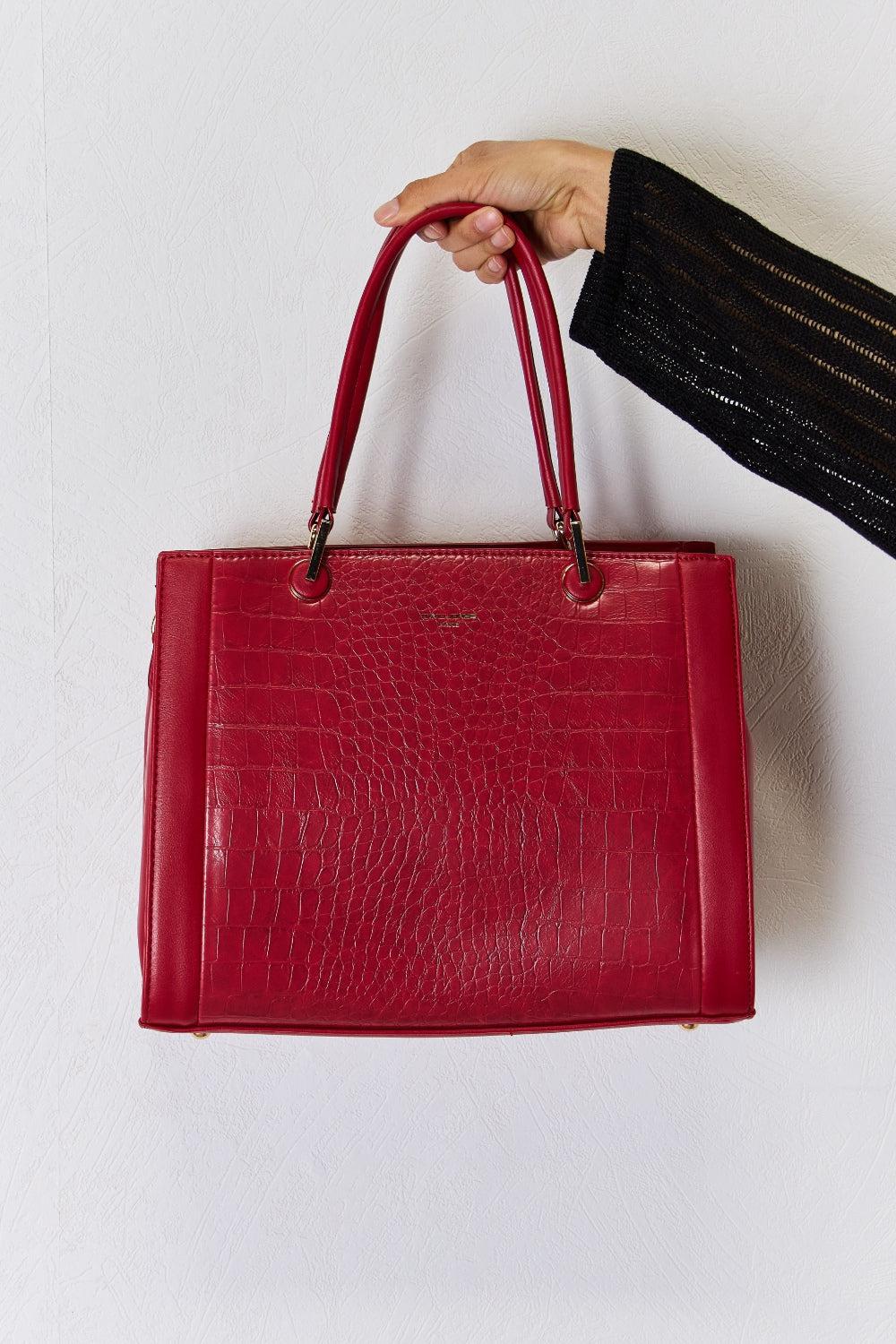 David Jones Leather Handbag-handbags-Evelyns Fashion