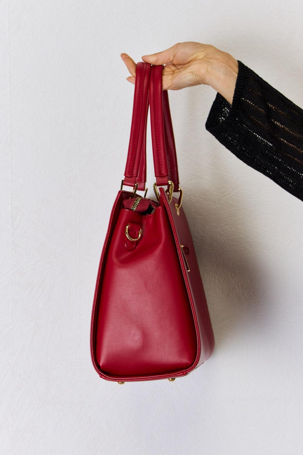 David Jones Leather Handbag-handbags-Evelyns Fashion