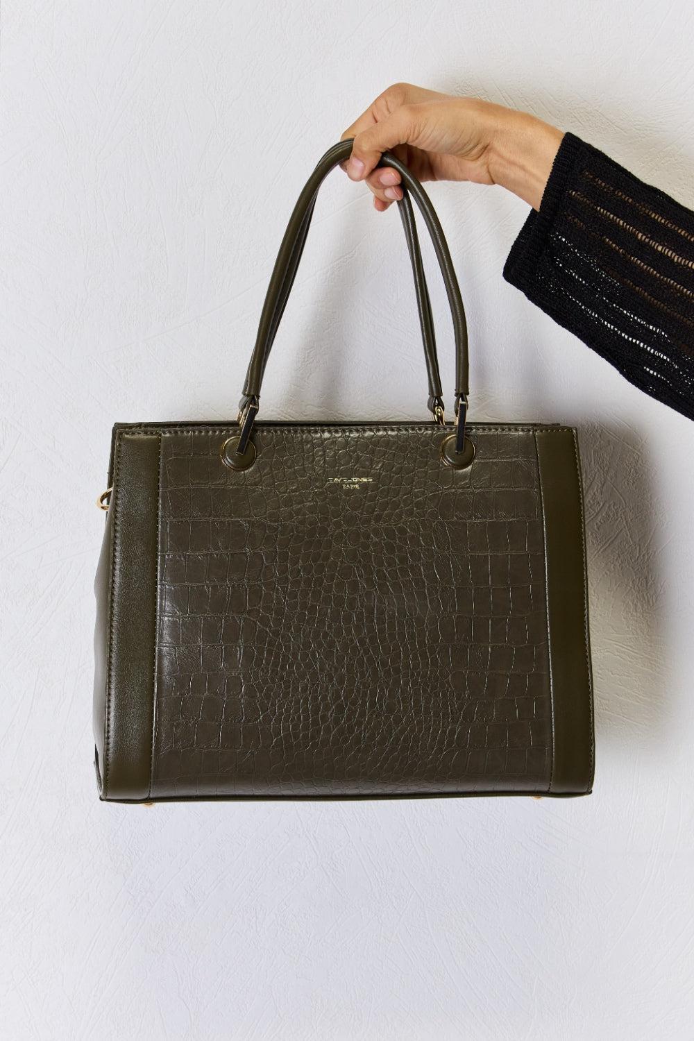 David Jones Leather Handbag-handbags-Evelyns Fashion