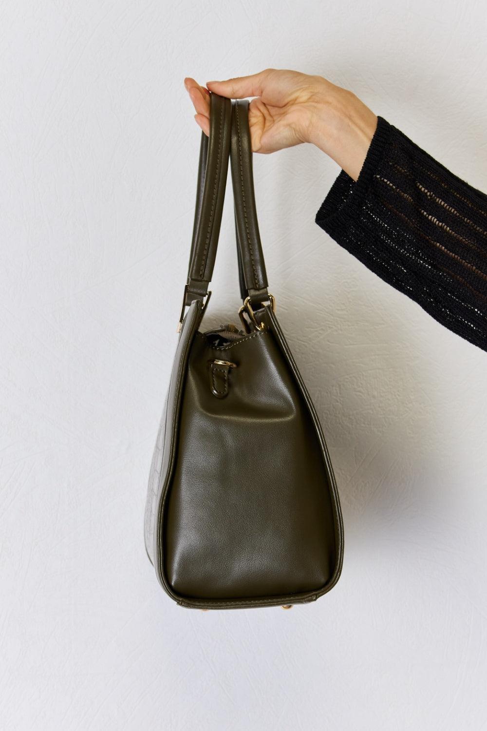 David Jones Leather Handbag-handbags-Evelyns Fashion