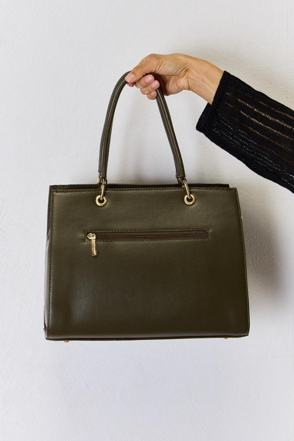 David Jones Leather Handbag-handbags-Evelyns Fashion