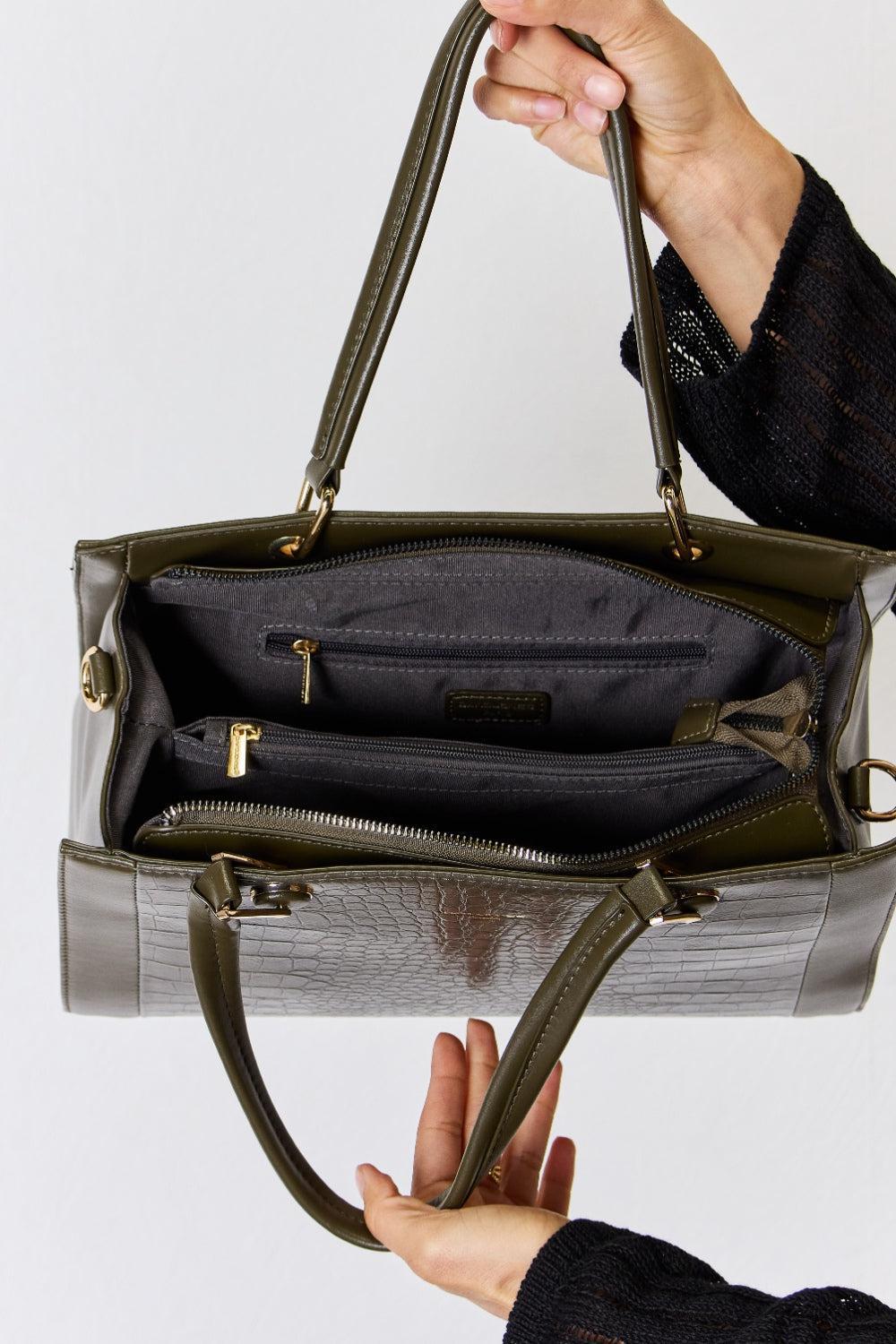 David Jones Leather Handbag-handbags-Evelyns Fashion