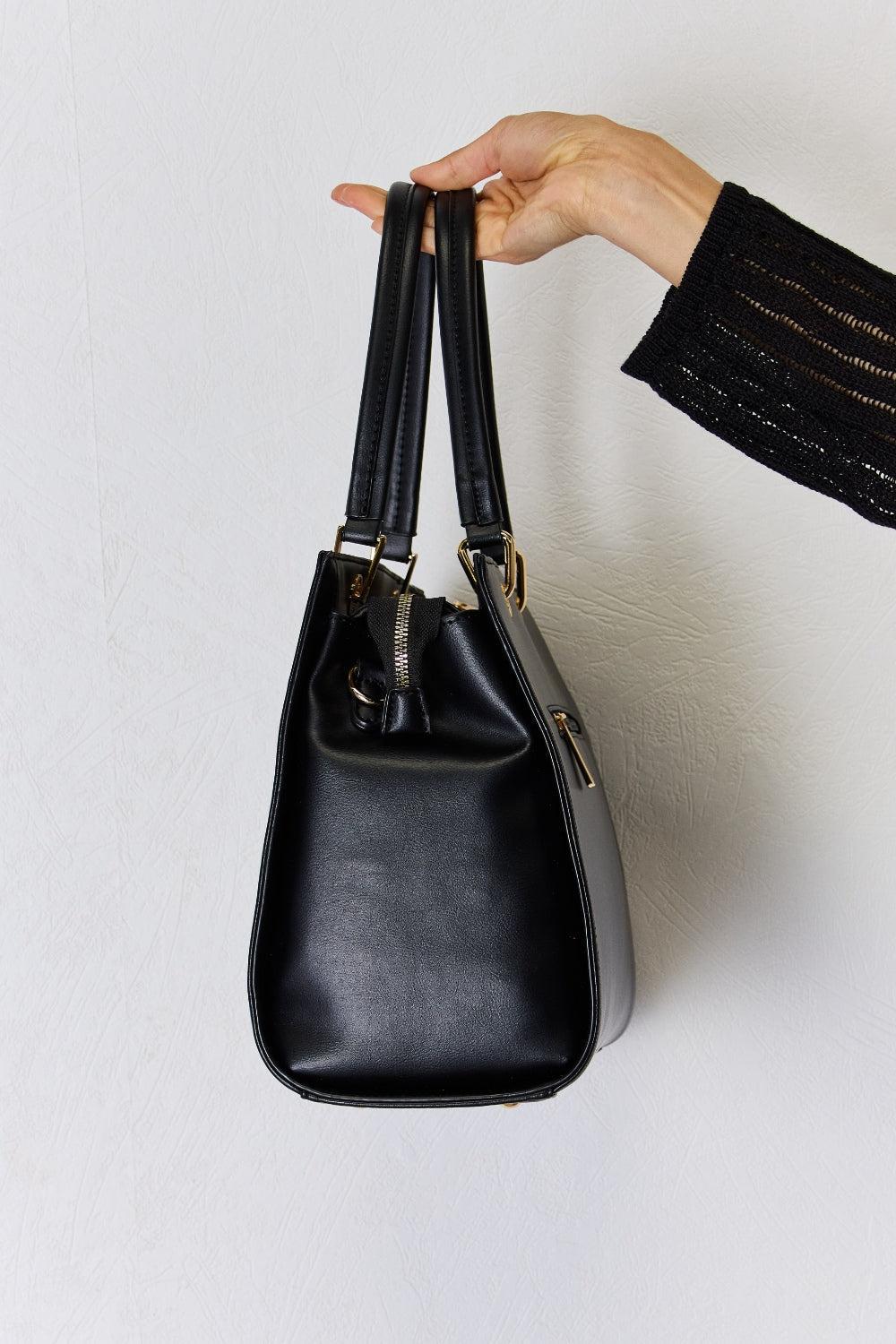 David Jones Leather Handbag-handbags-Evelyns Fashion