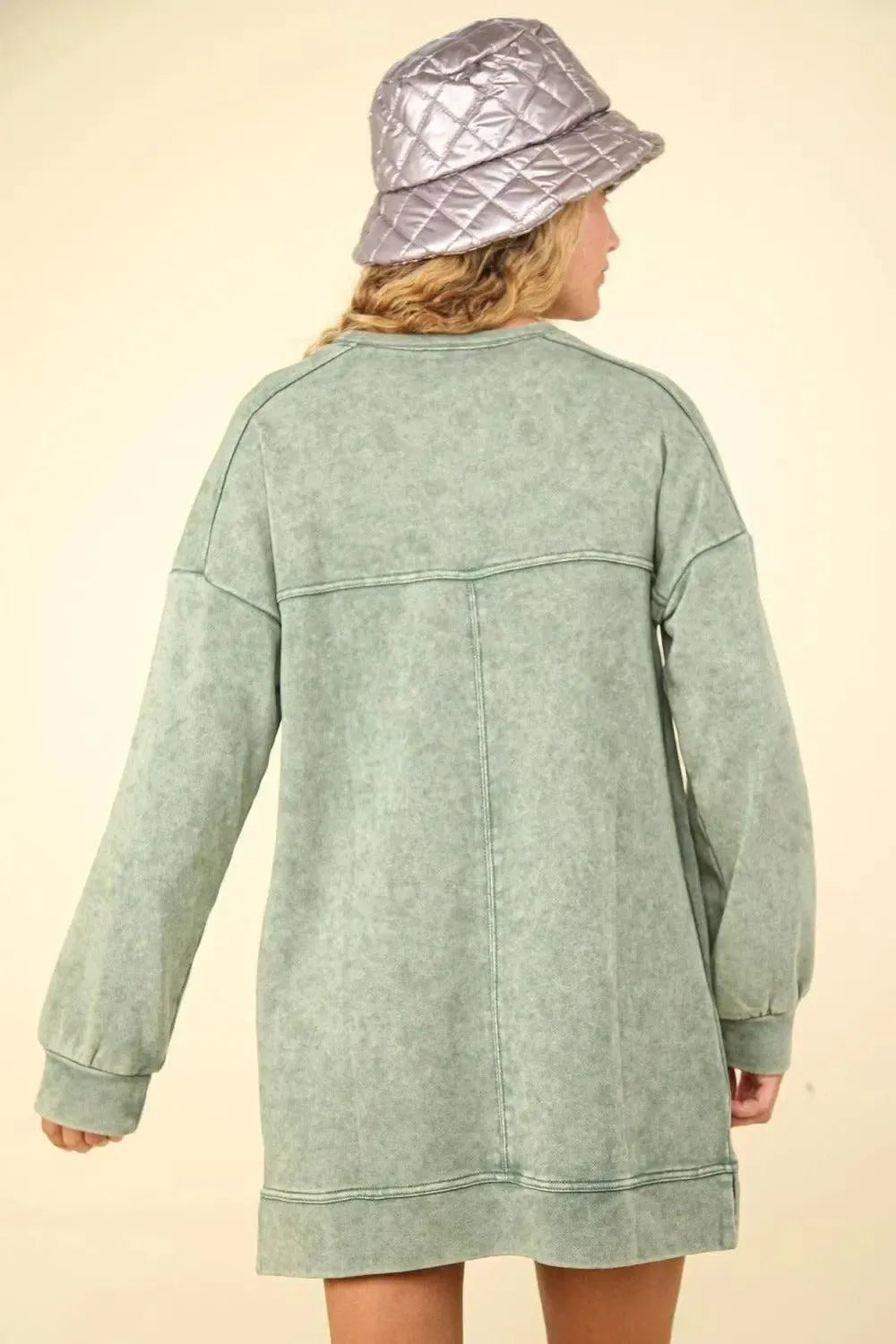 Effortless Style: The Mineral Washed Mini Dress-dresses-Evelyns Fashion