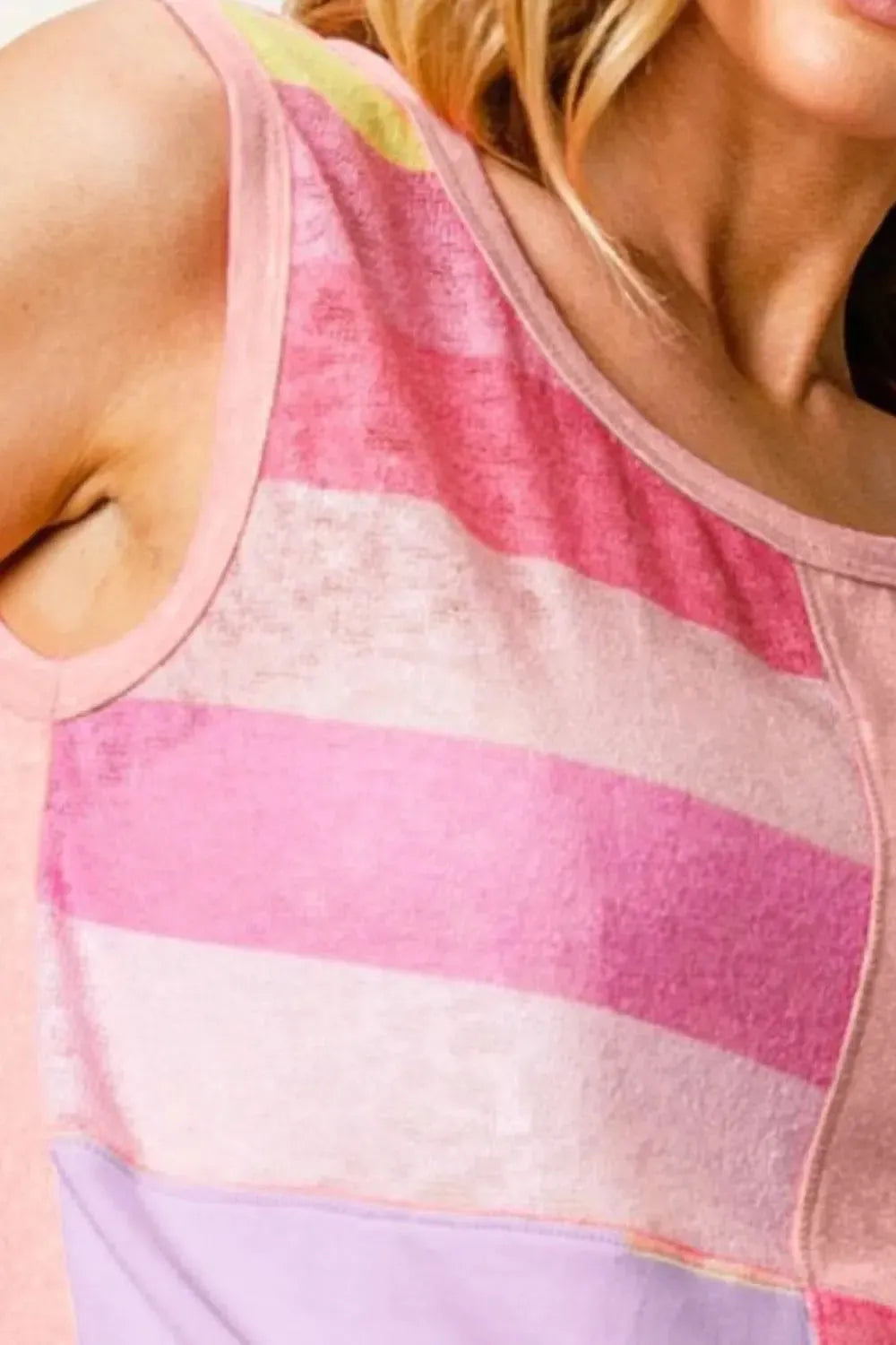 Elevate Your Style with BiBi Color Block Tanks-Tank Tops-Evelyns Fashion