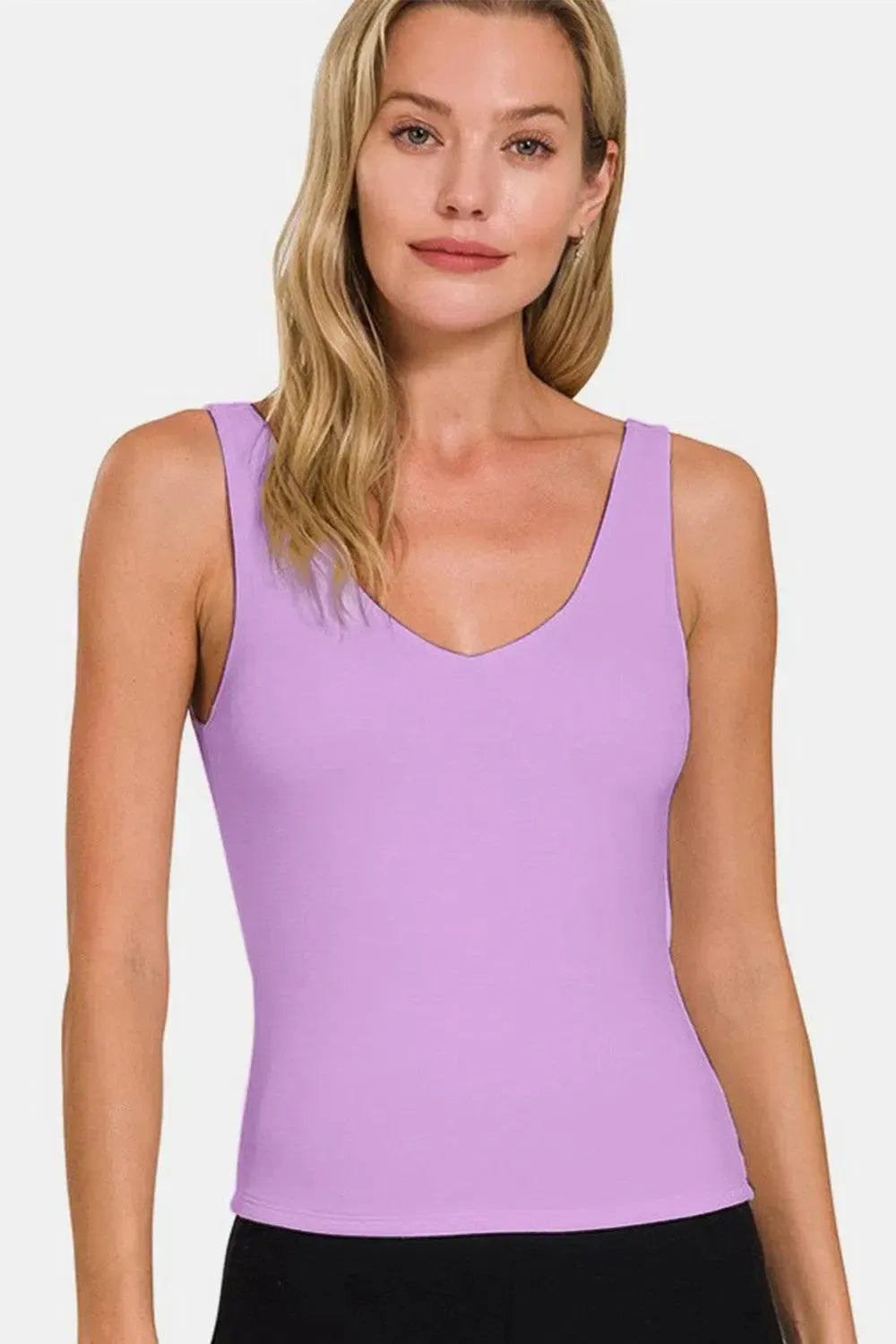 Elevate Your Wardrobe with the Zenana V-Neck Tank-Tank Tops-Evelyns Fashion