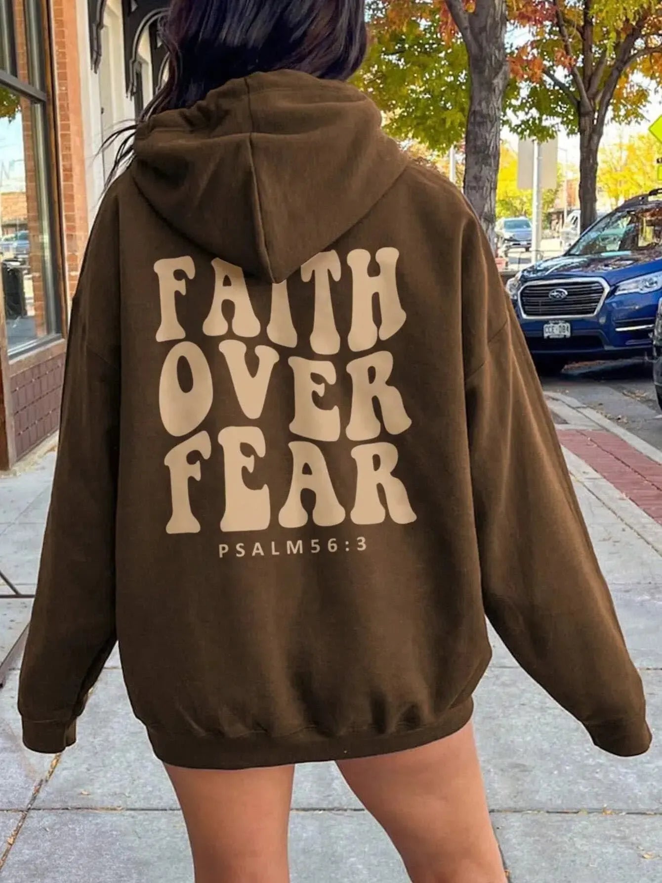 Empower Your Style: Faith Over Fear Dropped Shoulder Hoodie-Sweat Shirts and Hoodies-Evelyns Fashion