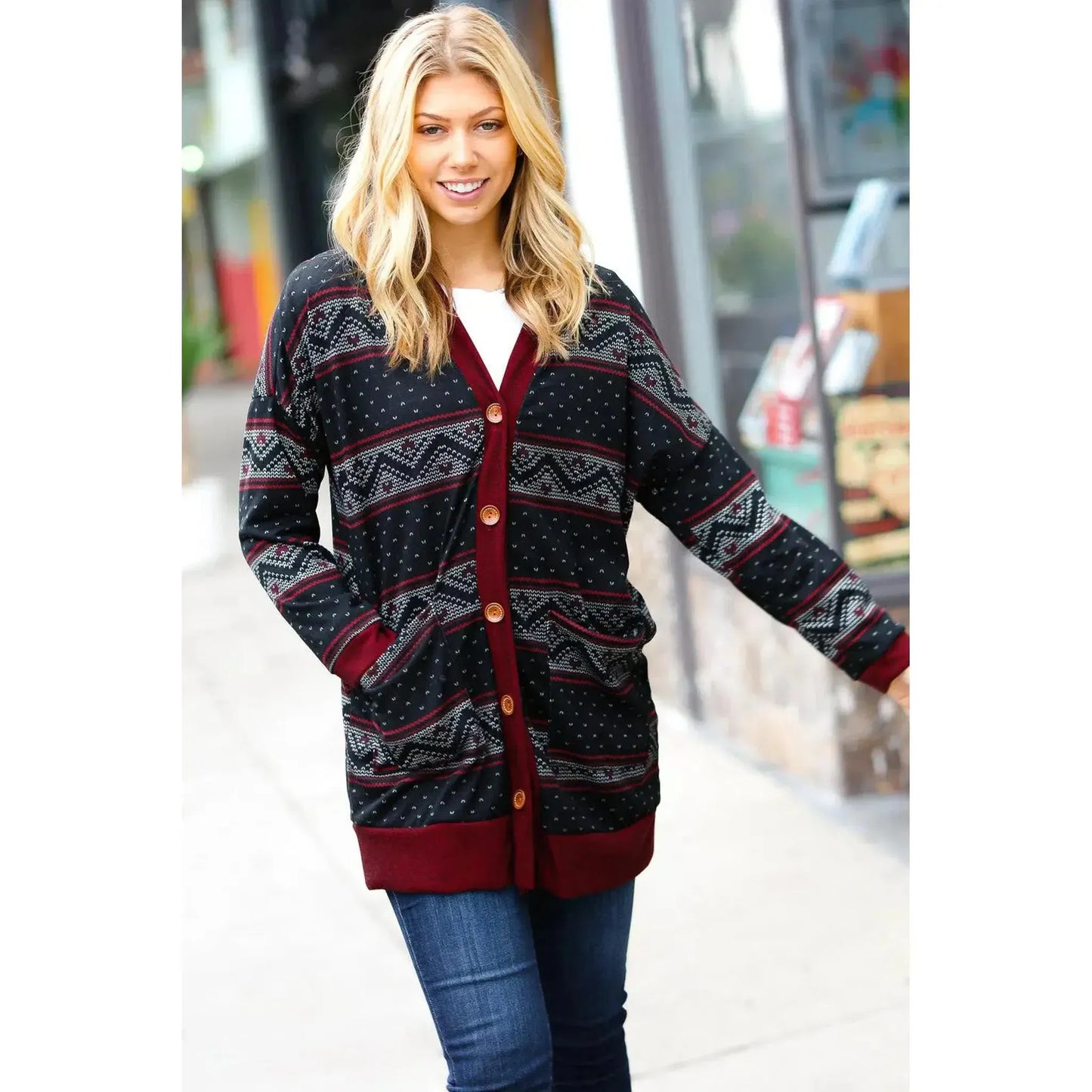 Everyday Comfort: Long Sleeve Cardigan with Pockets-2024 Blow-Out Sale-Evelyns Fashion