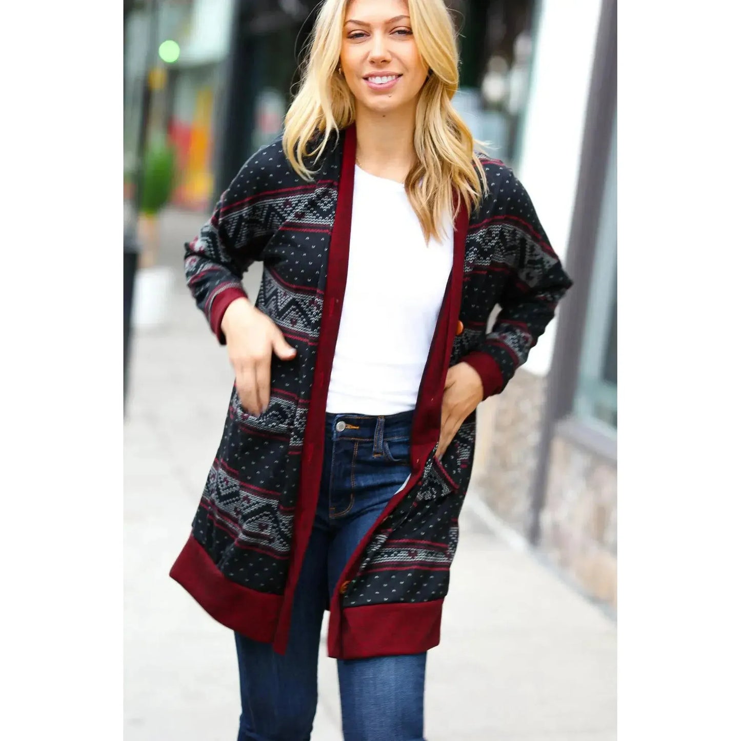 Everyday Comfort: Long Sleeve Cardigan with Pockets-2024 Blow-Out Sale-Evelyns Fashion