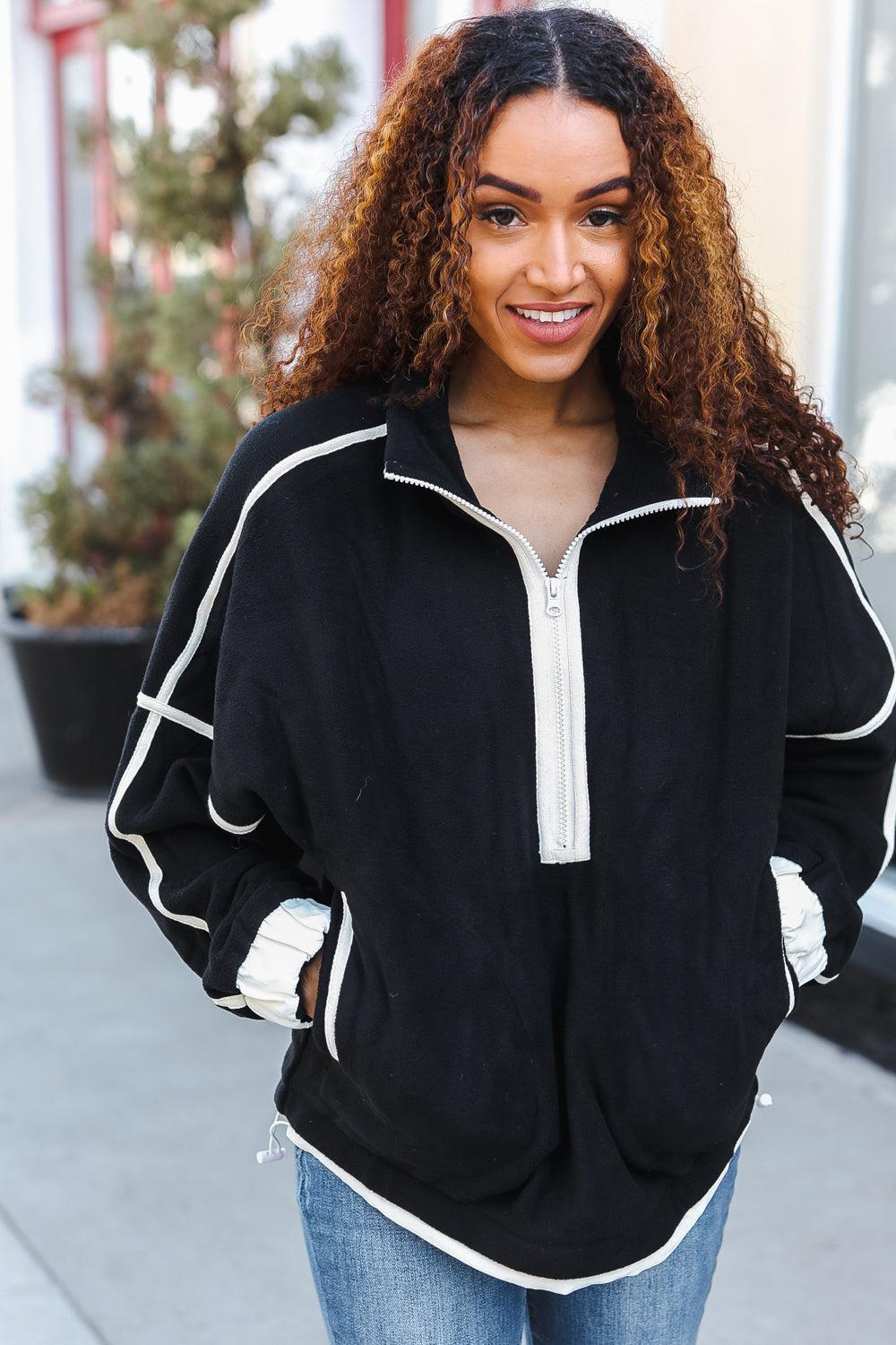 Half Zip Up Fleece-2024 Blow-Out Sale-Evelyns Fashion