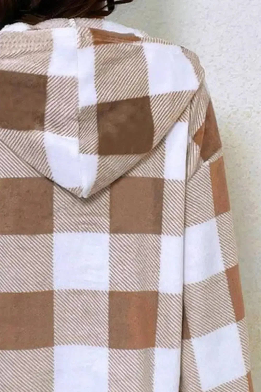 Plaid Hoodie-Apparel & Accessories-Evelyns Fashion