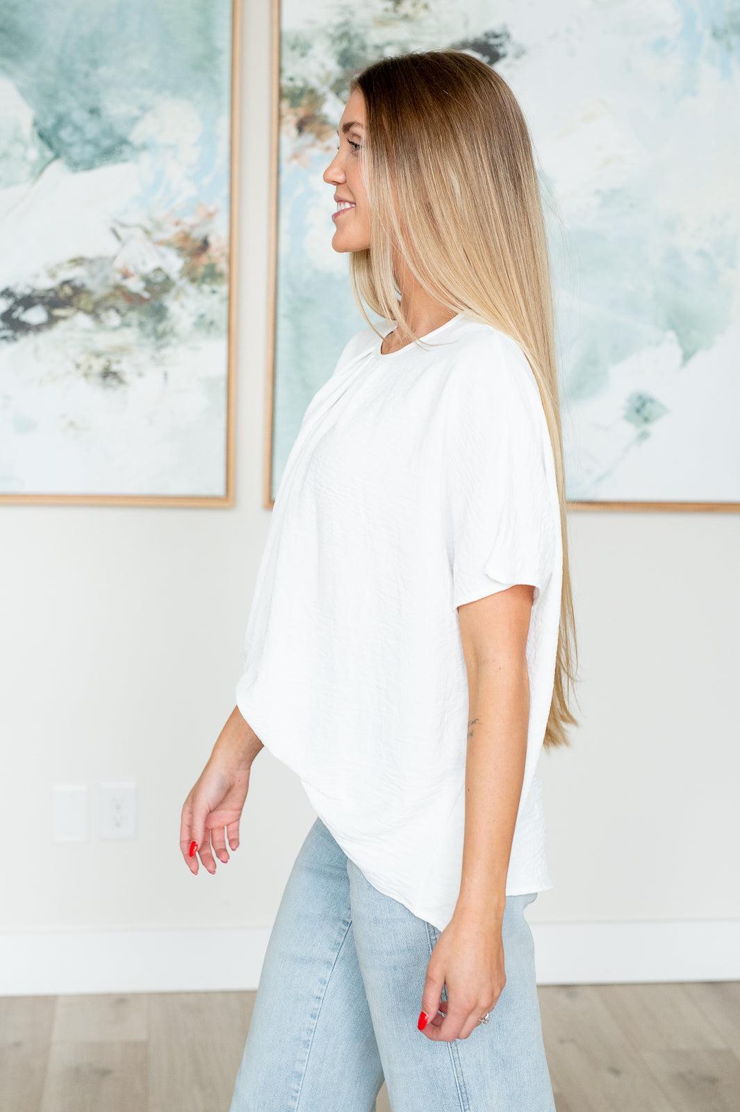 Pleat Detail Top – Soft, Feminine & Flattering Everyday Style-Tops-Evelyns Fashion