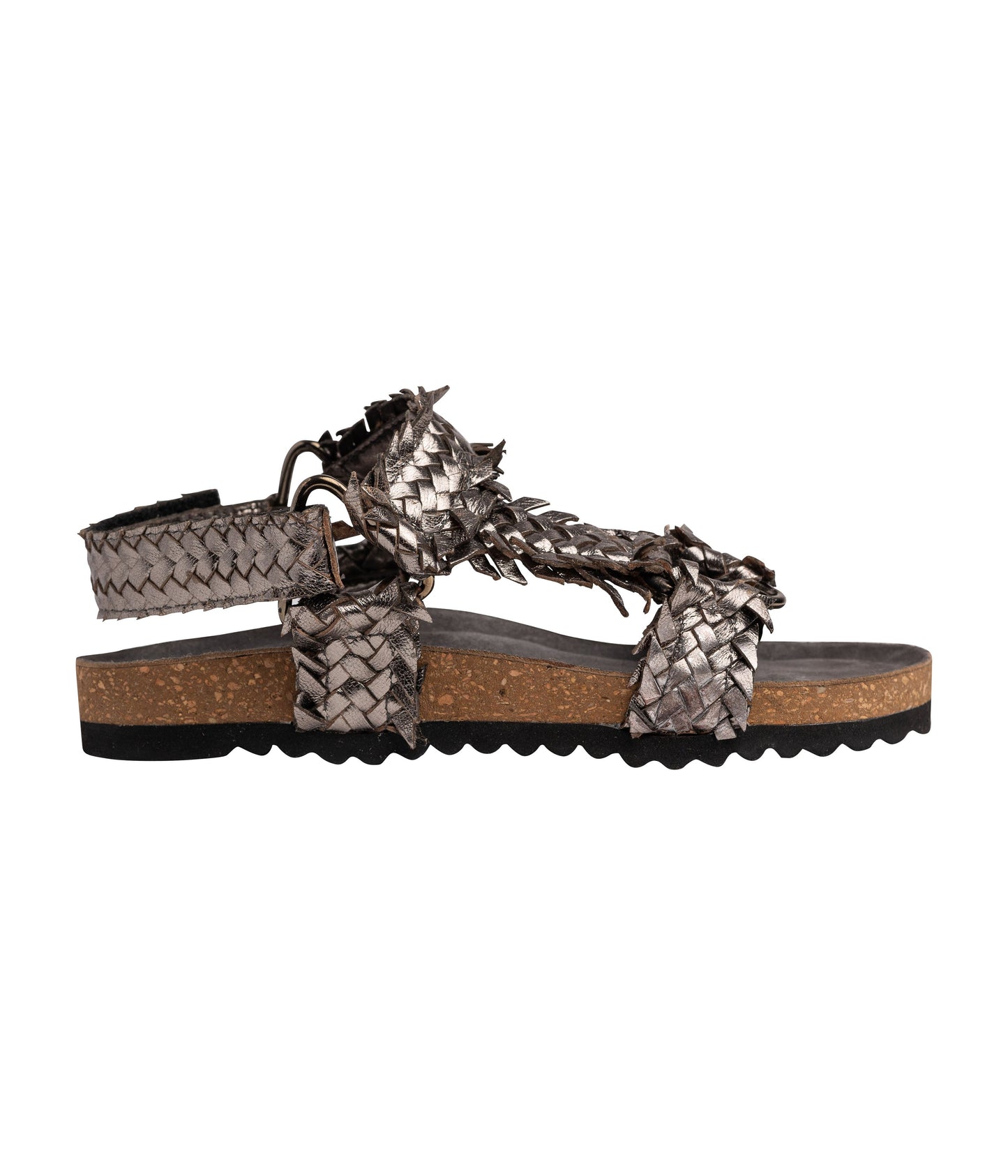 River Dance Woven Sandal – Pewter, Sleek & Summer-Ready-Shoes-Evelyns Fashion
