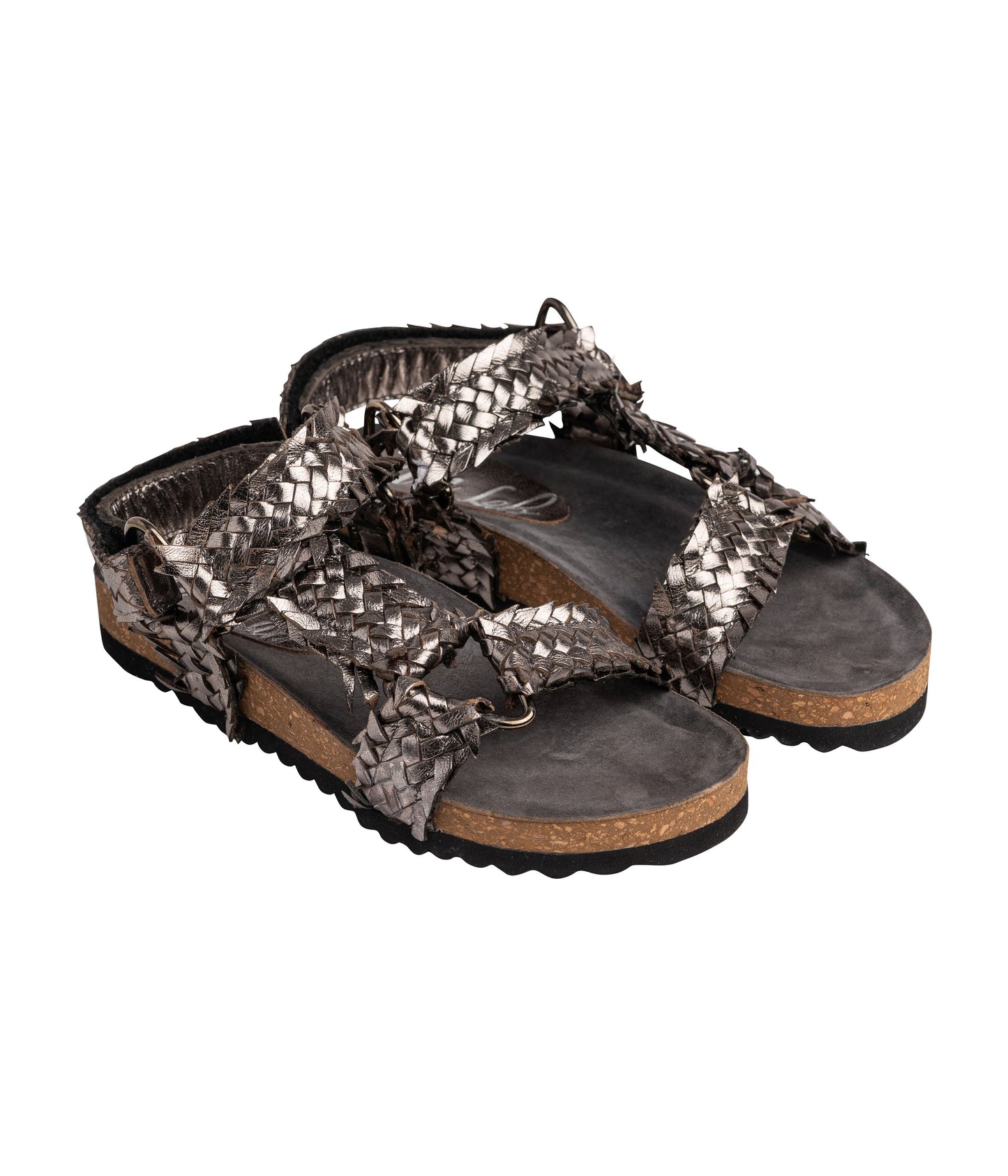River Dance Woven Sandal – Pewter, Sleek & Summer-Ready-Shoes-Evelyns Fashion
