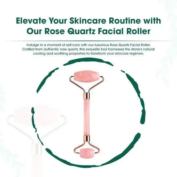 Rose Quartz Face Roller-beauty products-Evelyns Fashion