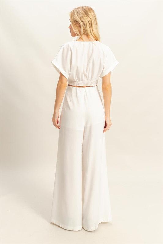 Short Sleeve Top and Pants Set-Short Top-Evelyns Fashion