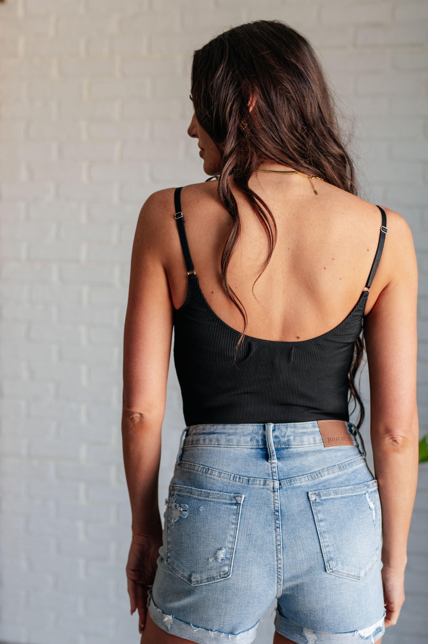 Snap It Up Spaghetti Strap Bodysuit-Bodysuits-Evelyns Fashion