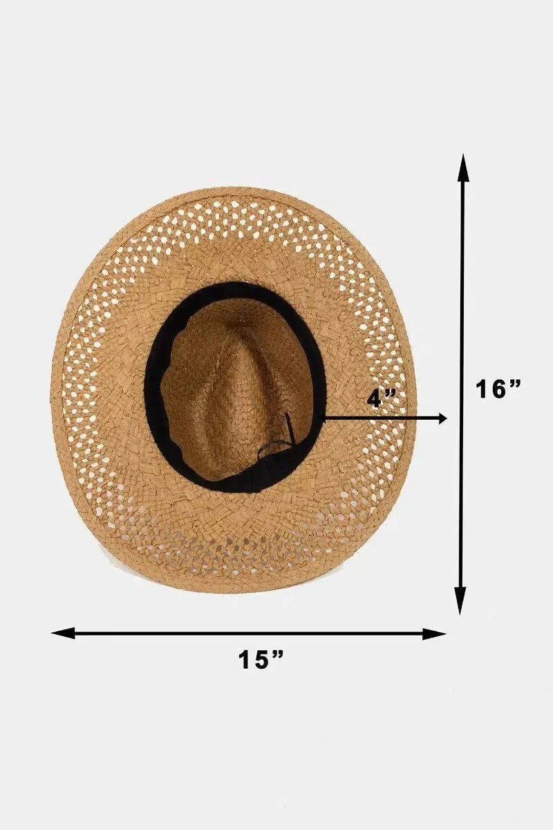 Stay Stylish & Sun-Safe: Straw Sun Hat for Every Occasion-Womens Hats-Evelyns Fashion