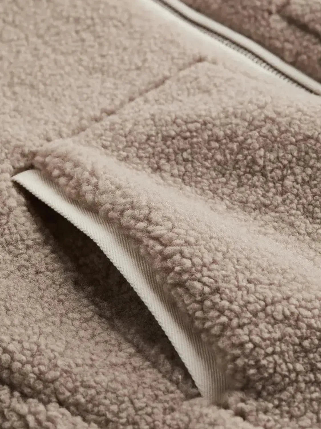 Stay Warm in Style: Zip Up Turtleneck Plush Jacket-Apparel & Accessories-Evelyns Fashion