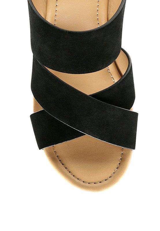 SUEDE SLIP-ON SANDAL-Shoes-Evelyns Fashion