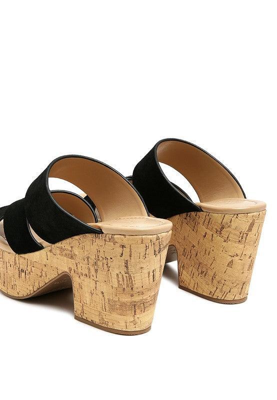 SUEDE SLIP-ON SANDAL-Shoes-Evelyns Fashion
