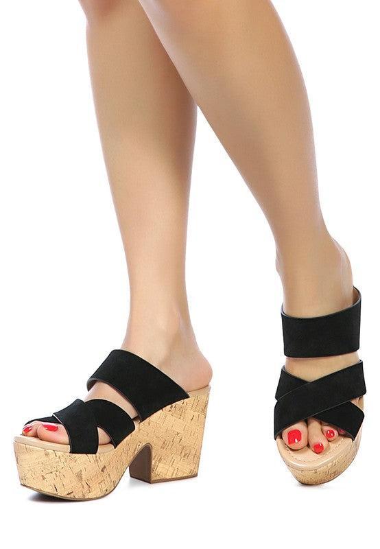 SUEDE SLIP-ON SANDAL-Shoes-Evelyns Fashion