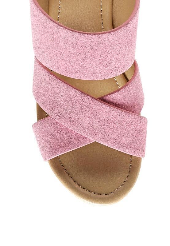 SUEDE SLIP-ON SANDAL-Shoes-Evelyns Fashion