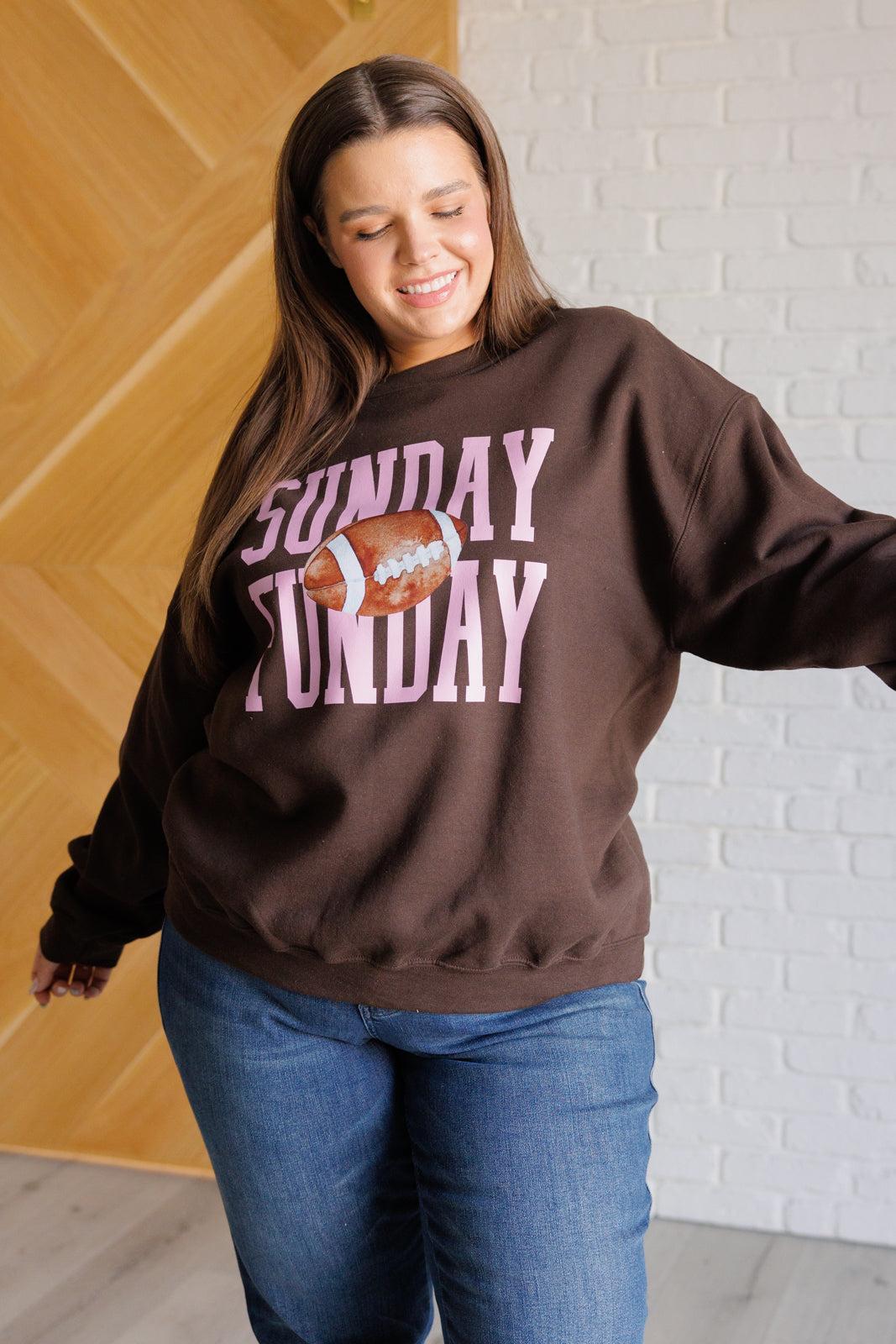 Sunday Funday Graphic Sweatshirt – Comfy, Bold, and Playful-Sweat Shirts and Hoodies-Evelyns Fashion