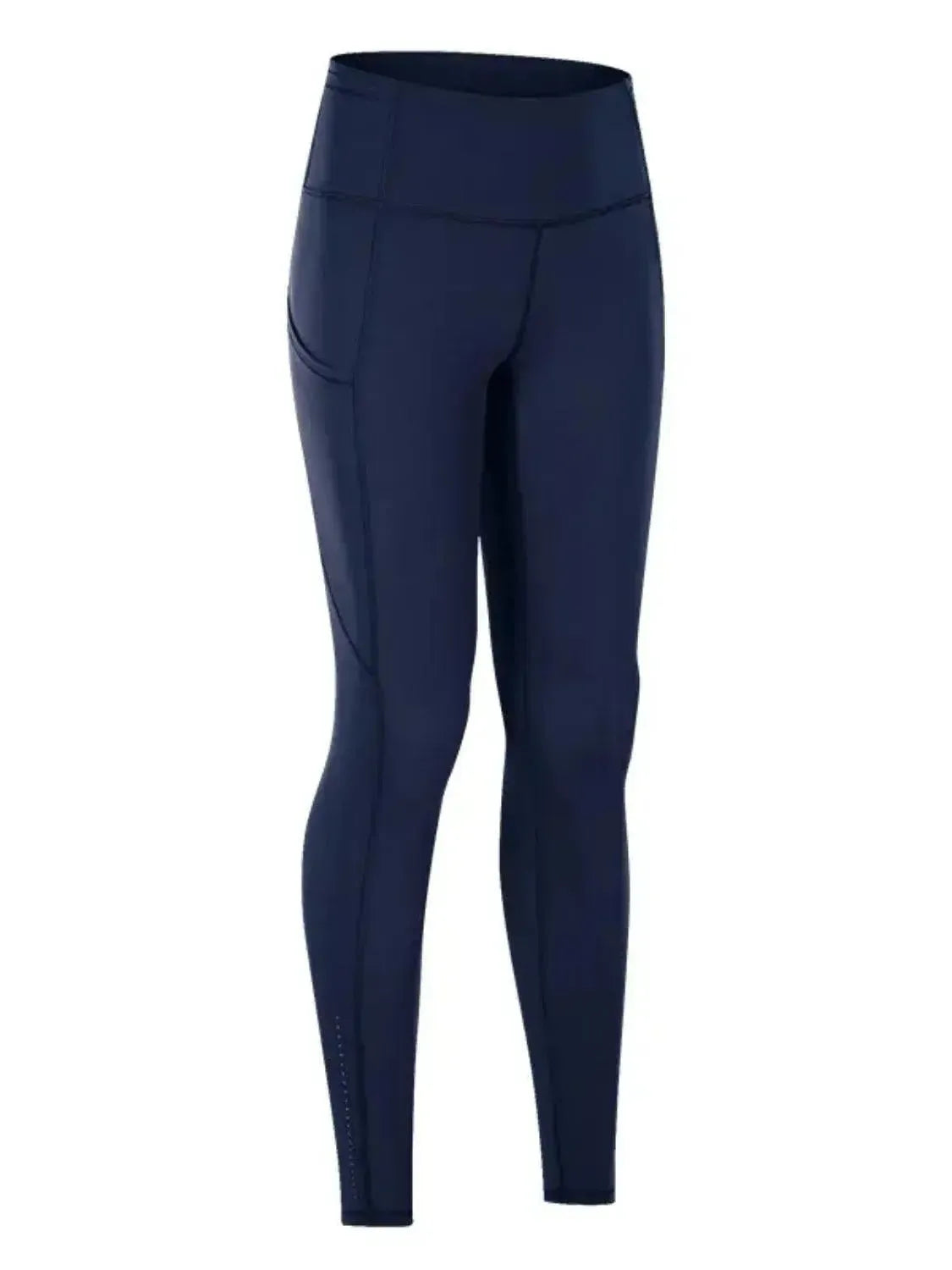 Supportive & Stylish: Wide Waistband Sports Leggings-leggins-Evelyns Fashion