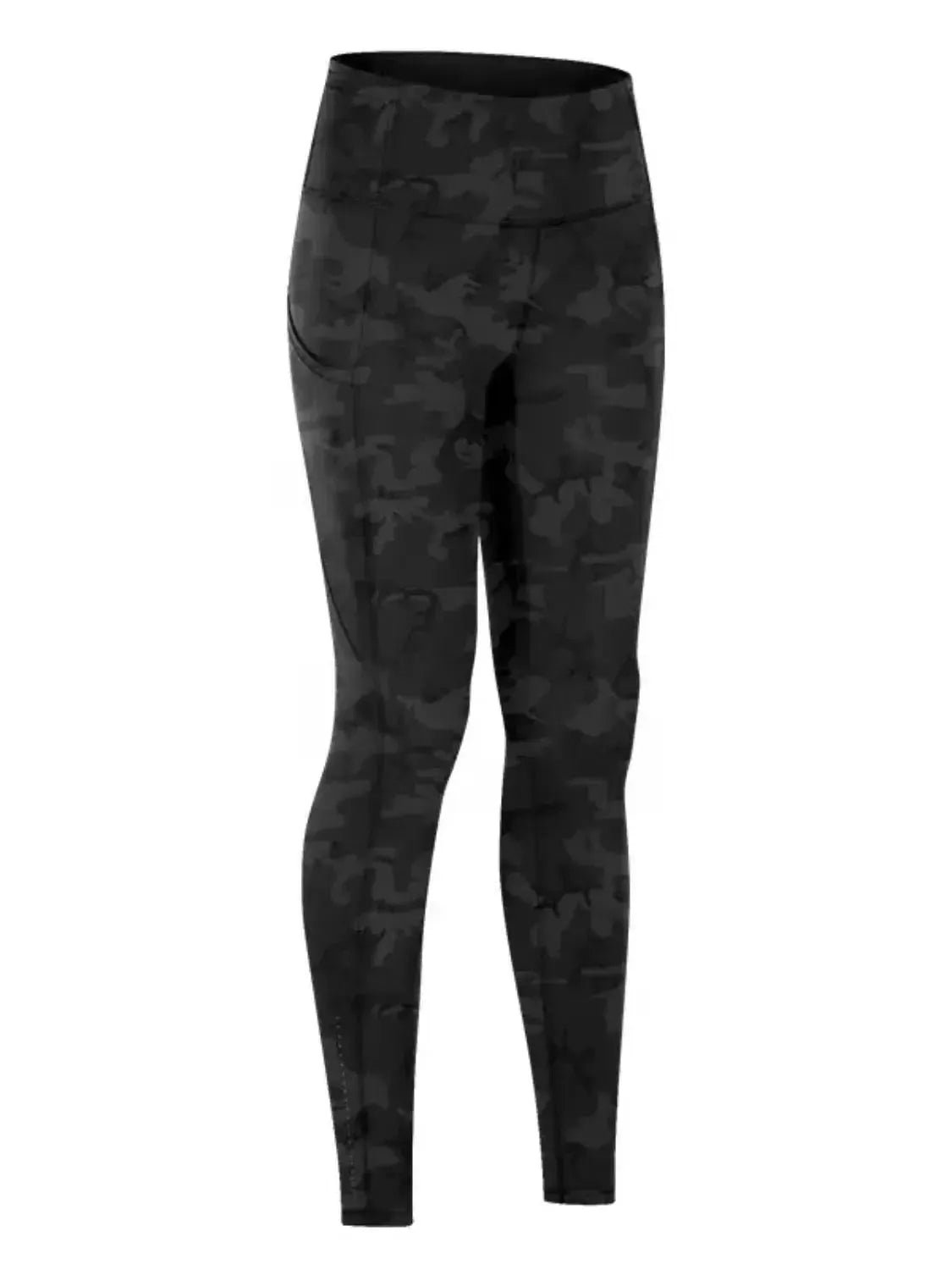 Supportive & Stylish: Wide Waistband Sports Leggings-leggins-Evelyns Fashion